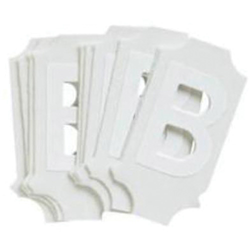 Brady  5080P-B  Quick-Align<sup>?</sup> Individual Gothic Number and Letter Labels, B, 2" H, White - Pack of 10