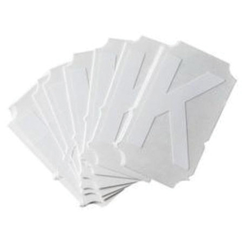 Brady  5080P-K  Quick-Align<sup>?</sup>Individual Gothic Number and Letter Labels, K, 2" H, White - Pack of 10
