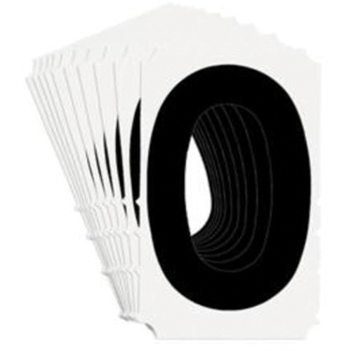 Brady  5100P-0  Quick-Align<sup>?</sup> Individual Gothic Number and Letter Labels, 0, 3" H, Black - Pack of 10