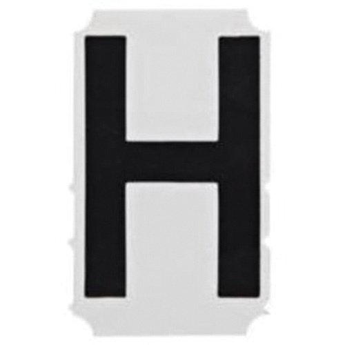Brady  5100P-H  Quick-Align<sup>?</sup>Individual Gothic Number and Letter Labels, H, 3" H, Black - Pack of 10