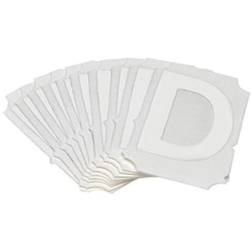 Brady  5130P-D  Quick-Align<sup>?</sup> Individual Gothic Number and Letter Labels, D, 3" H, White - Pack of 10