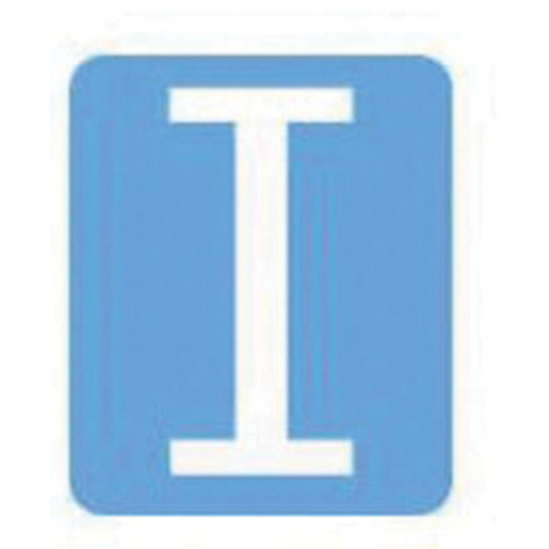 Brady  5130P-I  Quick-Align<sup>?</sup>Individual Gothic Number and Letter Labels, I, 3" H, White - Pack of 10