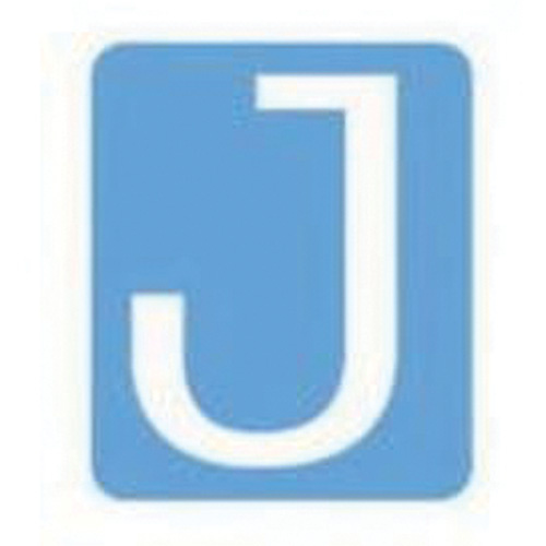 Brady  5130P-J  Quick-Align<sup>?</sup>Individual Gothic Number and Letter Labels, J, 3" H, White - Pack of 10