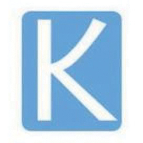 Brady  5130P-K  Quick-Align<sup>?</sup>Individual Gothic Number and Letter Labels, K, 3" H, White - Pack of 10