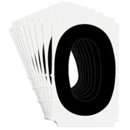 Brady  5140P-0  Quick-Align<sup>?</sup> Individual Gothic Number and Letter Labels, 0, 4" H, Black - Pack of 10