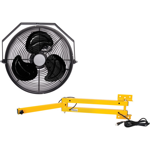 Matrix Industrial Products EB587 Industrial Workstation Fan Kit with Double Locking Arm, Industrial, 3 Speed, 12" Diameter - (Each)