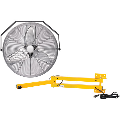 Matrix Industrial Products EB589 Industrial Workstation Fan Kit with Double Locking Arm, Industrial, 3 Speed, 24" Diameter - (Each)