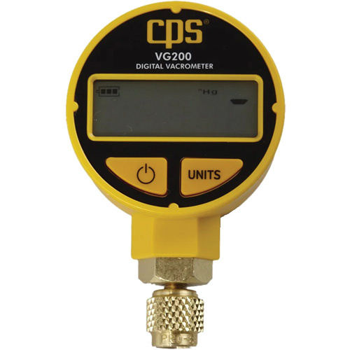 CPS VG200_ Digital Vacuum Gauge, Micron, Torr & Millibar with Case - (Each)