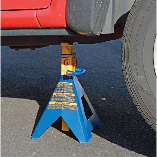 Hein-Werner HW93506 Jack Stand, Locking Handle/Ratchet, 6 tons Capacity, 25-1/4" H - (Pack of 2)