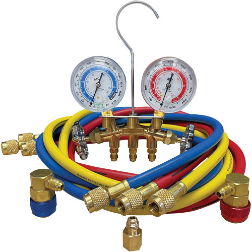Mastercool 66773 Automotive Manifold Gauge Set with Economy Couplers & Tank Adapter - (Each)