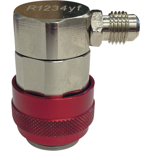 Mastercool 67434 1/4” FL-M x 17 mm R1234yf Red High-Side Conversion Coupler - (Each)