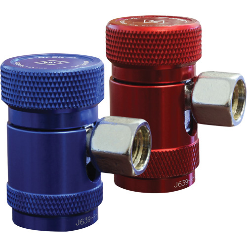 Mastercool 83934 12 mm-F x 14 mm Low Side R1234yf Coupler with Extended Disconnect Protection Sleeve - (Each)