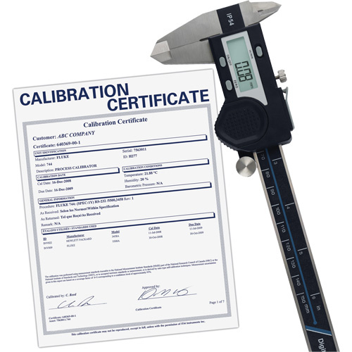 Reed Instruments R7406-NIST 6" (150 mm) Digital Caliper with Traceable Calibration Certificate, 0.0005" (0.01 mm) Resolution, 0" - 6" (0 mm - 150 mm) Range - (Each)