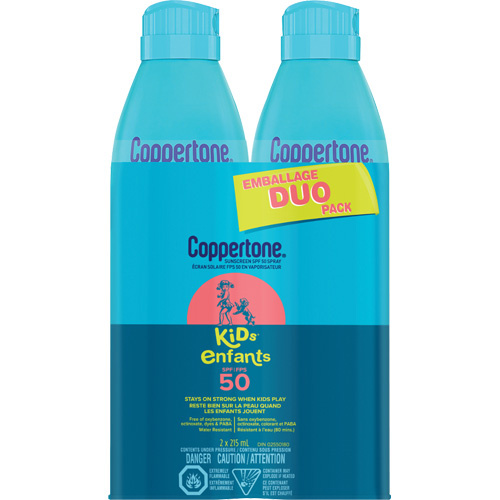 Coppertone 56594022560 Kids Water Resistant Sunscreen, SPF 50, Aerosol - (Pack of 2)