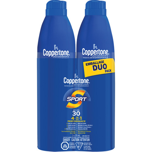 Coppertone 56594022577 Sport Water Resistant Sunscreen, SPF 30, Aerosol - (Pack of 2)