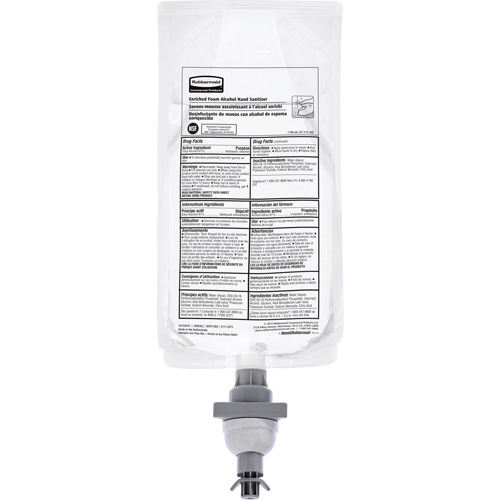 Rubbermaid 2080802 Alcohol-Based Foam Sanitizer, 1000 ml, Refill, 75% Alcohol - (Each)