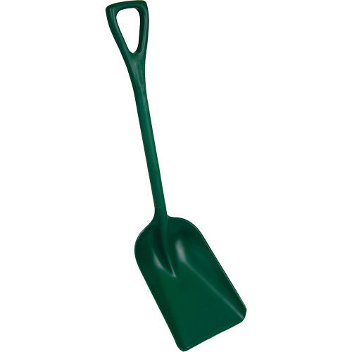 Vikan 6981MD2 One-Piece Metal Detectable Shovel, 10" x 14" Blade, 37-1/2" Length, Plastic, Green - (Each)