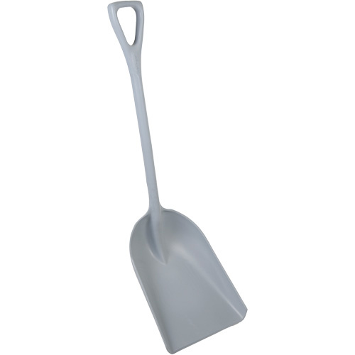 Vikan 6982MD5 One-Piece Metal Detectable Shovel, 13-3/4" x 17" Blade, 42-1/2" Length, Plastic, Grey - (Each)