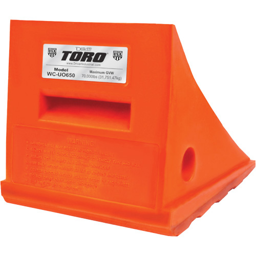 TORO WC-UO650 35 Ton General Purpose Wheel Chock, Urethane, Orange - (Each)