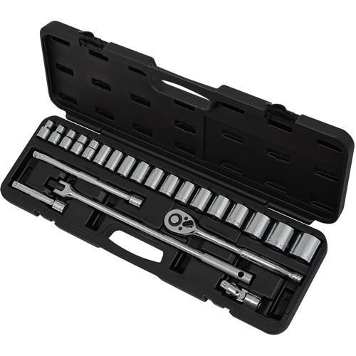 JET 020134 Metric Socket Set, 24 Pcs, 1/2" Drive Size - (Each)