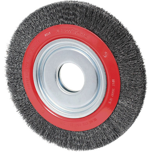 JET 550124 Crimped Wire Wheel, 6" Dia., 0.02" Fill, 1/2"/2"/5/8" Arbor - (Each)
