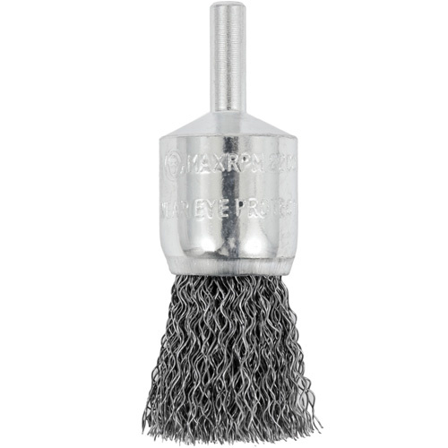 JET 553714 Shaft Mounted Crimped End Brush, 3/4", 0.012" Fill, 1/4" Shank - (Each)