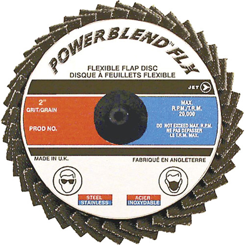 JET 502067 Powerblend FLX Roll-On Flap Disc, 3" x 120 Grit, Zirconia Alumina - (Each)