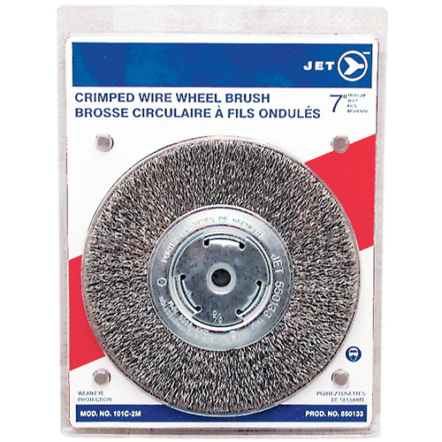 JET 550133 Crimped Wire Wheel, 7" Dia., 0.014" Fill, 1/2" - 2" Arbor - (Each)
