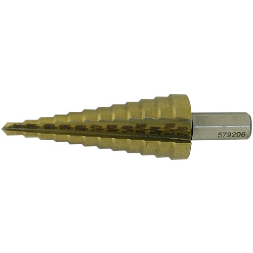 JET 579206 JET-KUT Super Premium M35 Step Drill, 3/16" - 7/8" , 1/16" Increments, High Speed Steel - (Each)