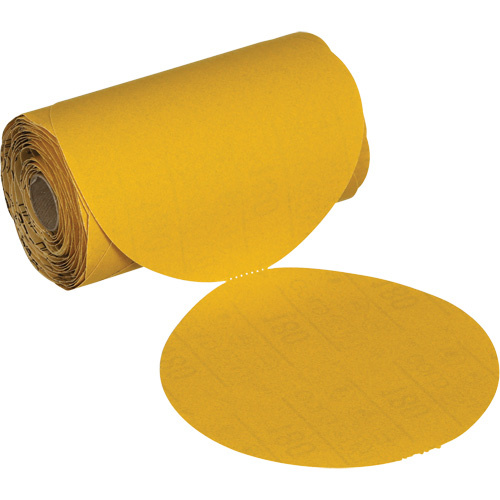 3M 7100363466 Stikit No Hole Gold Abrasive Disc Roll, 6" Dia., 220 Grit, Aluminum Oxide - (Case of 6)