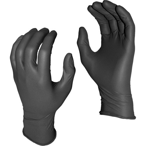 Watson Gloves 5554PF-S Grease Monkey® Disposable Gloves, Small, Nitrile, 5-mil, Powder-Free, Black - (Case of 10)