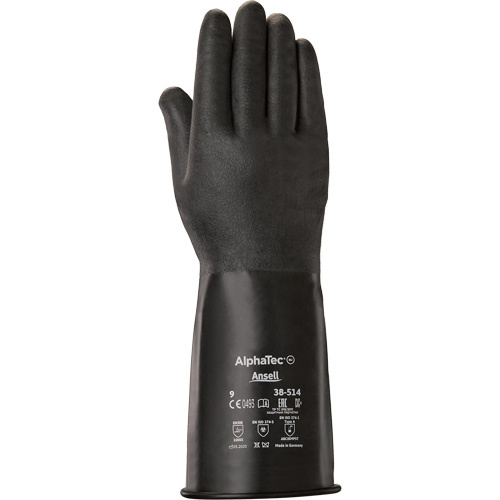 Ansell 38514070 AlphaTec 38-514 Gloves, Size 7, 14" L, Butyl Rubber, 14-mil - (Pair)