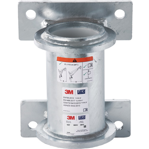 3M 8000101 DBI-SALA Confined Space Wall Mount Base, Galvanized - (Each)