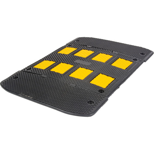Zenith Safety Products SHP474 Speed Hump with End Caps, Rubber, 3' L x 40" W x 2" H - (Each)