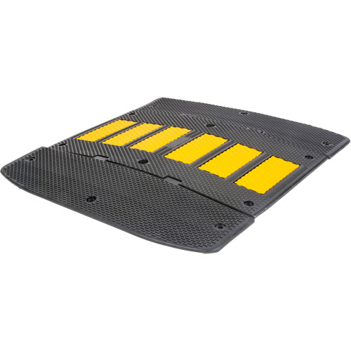 Zenith Safety Products SHP475 Speed Hump with End Caps, Rubber, 2' L x 36" W x 1-1/4" H - (Each)