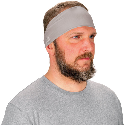 Ergodyne 12709 Chill-Its 6634 Performance Knit Cooling Headband, Grey - (Pack of 6)
