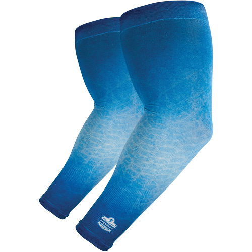 Ergodyne 12195 Chill-Its 6695 Sun Protection Arm Sleeves, X-Large/2X-Large, Blue - (Pair)