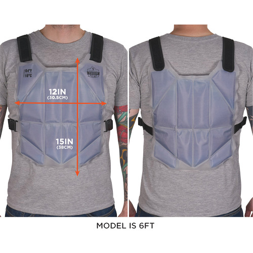 Ergodyne 12222 Chill-Its 6210 Phase Change Cooling Vest, One Size, Blue - (Each)