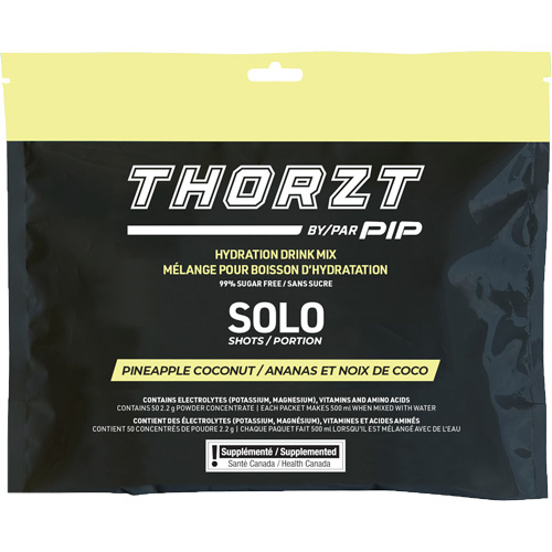 PIP Global Safety SSSFPCCA THORZT Sugar-Free Solo Shot Hydration Drink Mix, Single Serve, Pineapple-Coconut - (Pack of 50)