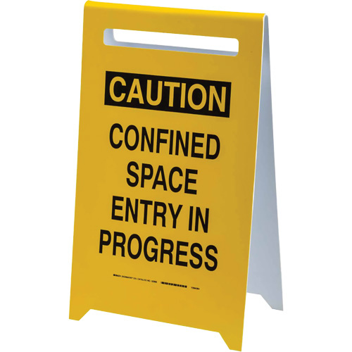 Brady 52393 "Caution Confined Space Entry In Progress" Floor Sign, English - (Each)