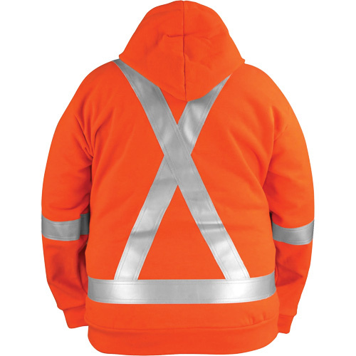 Big Bill RT27WP12-R-ORA-XL High-Visibility Wind Resistant Zip-Front Sweatshirt with DetachableHood, Men's, X-Large, High Visibility Orange, 27.7 cal/cm² - (Each)