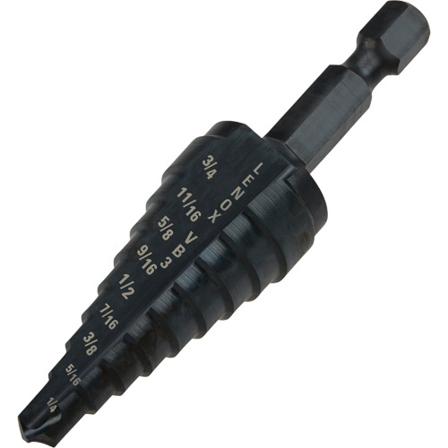 Lenox 30883VB3 #3 Step Drill Bit, 1/4" - 3/4" , 1/16" Increments, High Speed Steel - (Each)