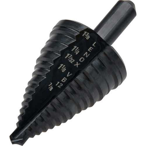 Lenox 30912VB12 #12 Step Drill Bit, 7/8" - 1-3/8" , 3/8" Increments, High Speed Steel - (Each)