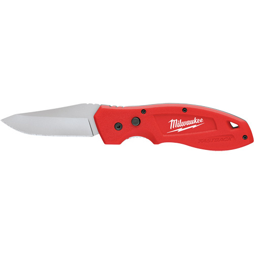 Milwaukee 48-22-1990 FASTBACK Smooth Folding Pocket Knife, 7-3/4" Blade, Stainless Steel Blade, Metal Handle - (Each)