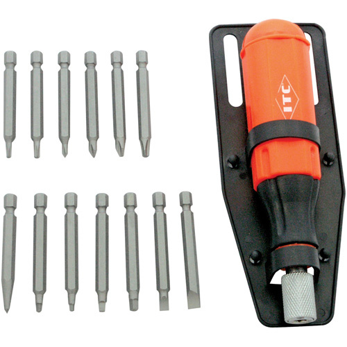 JET 020921 15-Piece Multi-Bit Screwdriver Set, Plastic Handle - (Each)