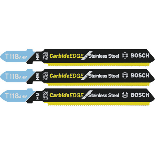 Robert Bosch T118AHM3 Jig Saw Blades Expert for All Purpose, Carbide, T-Shank, 3-1/4" L - (Pack of 3)