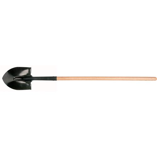 Garant LHR2L Round Point Shovel, Tempered Steel Blade, Hardwood, Straight Handle - (Each)