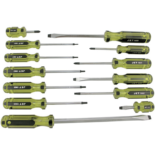 JET 720574 JHMSS-13 Jumbo Handle Mechanic's Screwdriver Set, 13 Pcs., Magnetic - (Each)