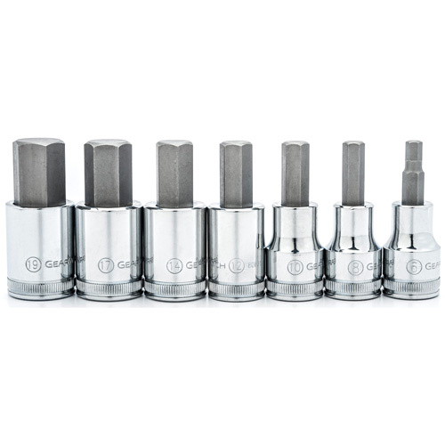 Gearwrench 80720 Metric Bit Socket Set, Hex, 1/2" Drive, 7 Pcs - (Each)