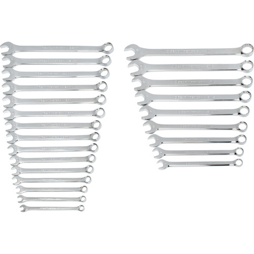 Gearwrench 81900 12 Point Long Pattern Wrench Set, Combination, 24 Pieces, Imperial and Metric - (Each)